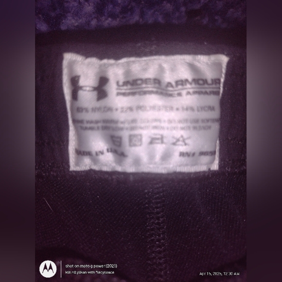 Under Armour Coldgear Black Compression Leggings BaseLayer Pants Sz M - Picture 3 of 6